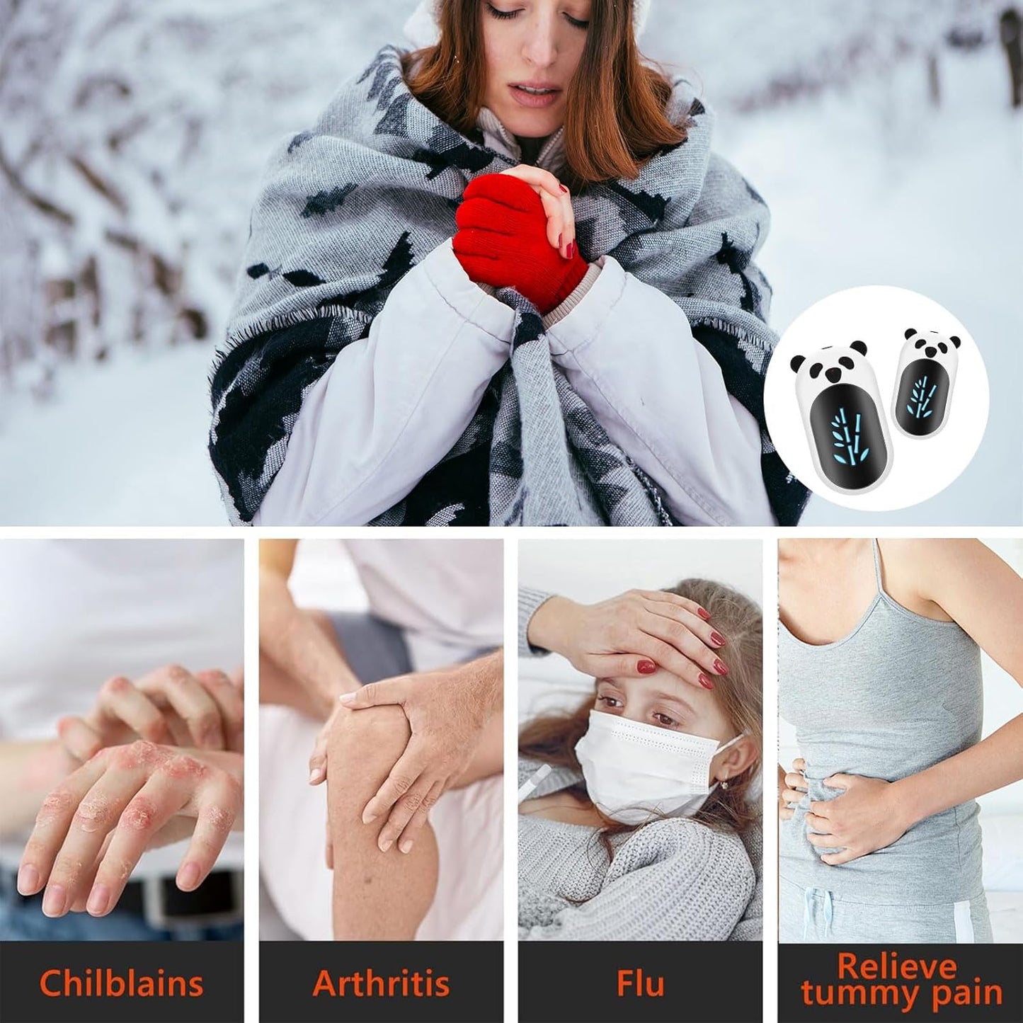 Rechargeable Hand Warmers - 6000mAh Long-Lasting