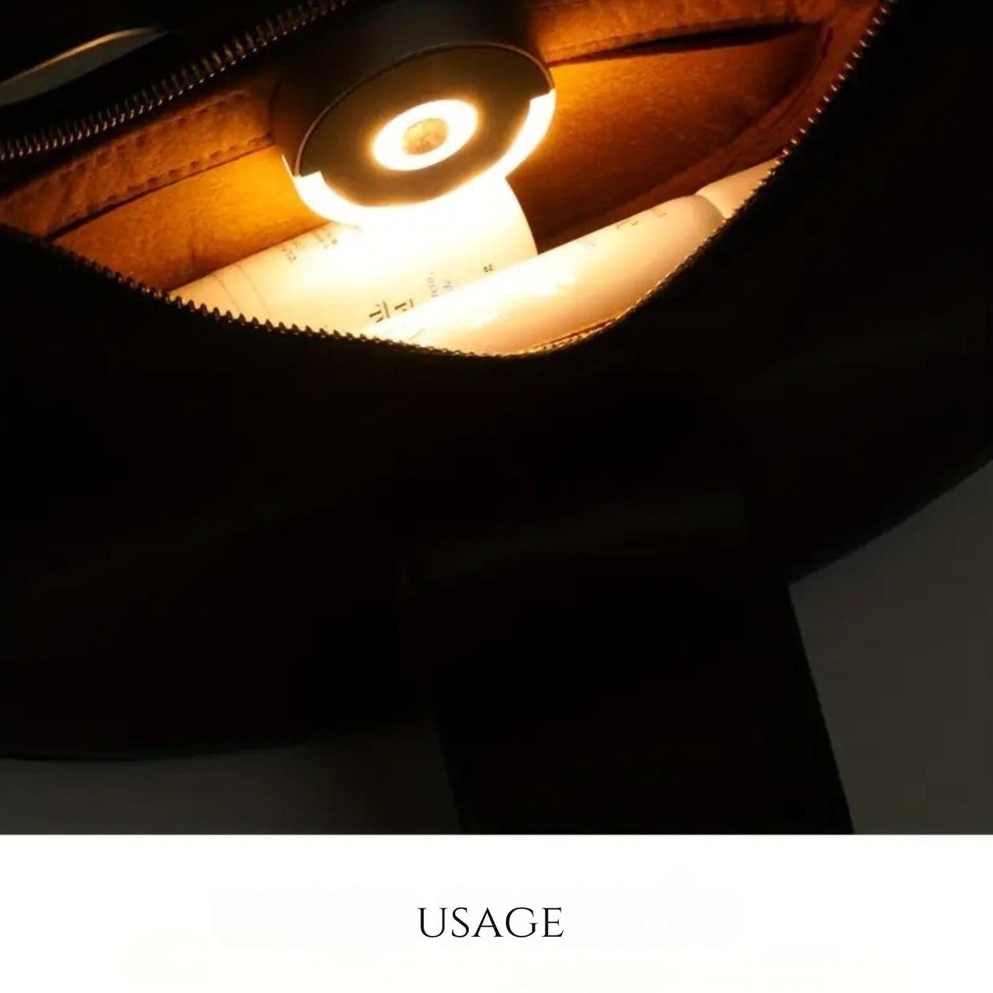 Mini LED Touch Bag Light | Rechargeable Purse Backpacks & Totes Light | Automatic Touch Light Inside Bag | Portable Interior Light for Women’s Handbag for Night Use | Smart Wireless Light for Travel, Purse, Long Battery Endurance upto 120 Hours