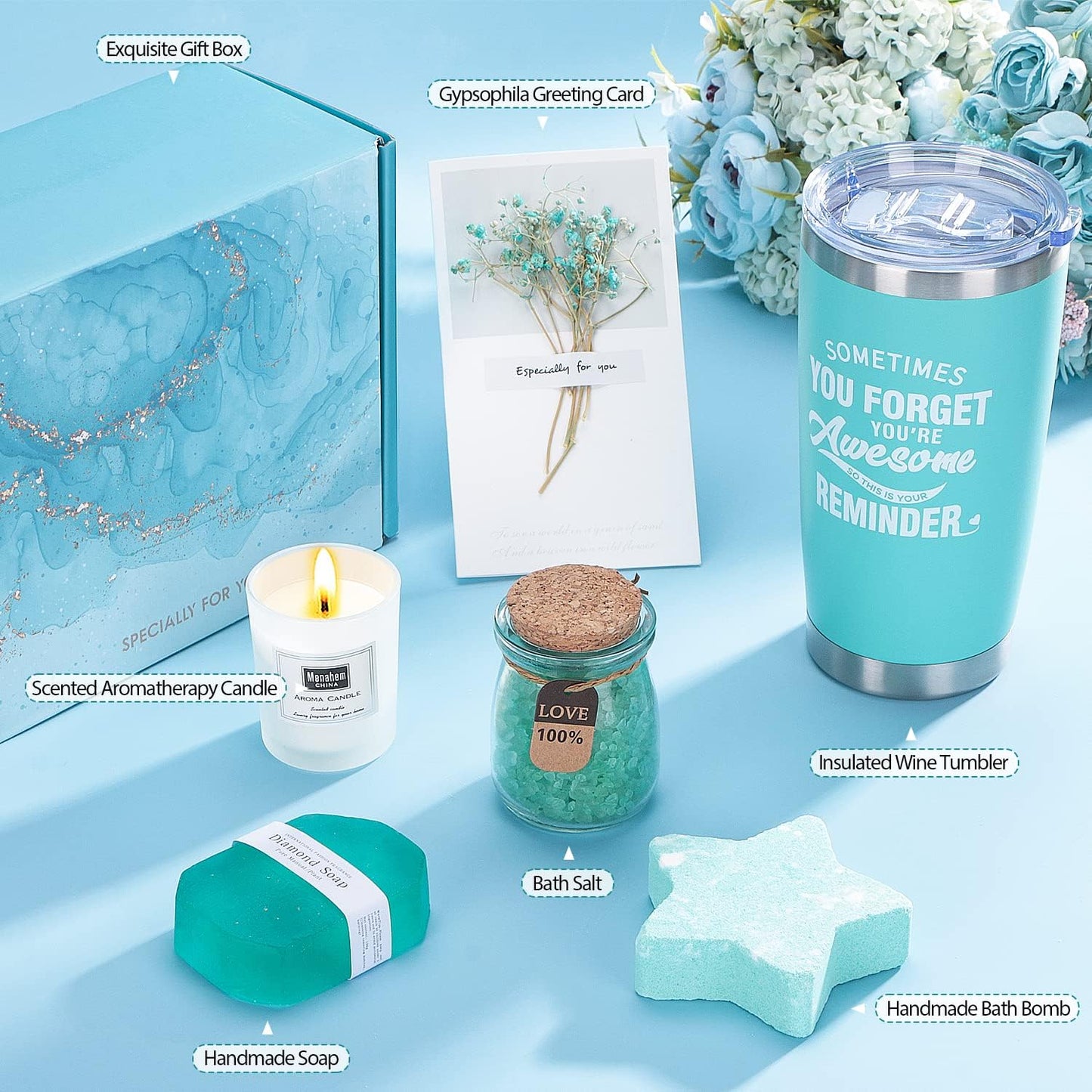 Birthday Pamper Gift for Women – Unique Self-Care Relaxation Spa Bath Set for Her, Wellness & Stress Relief Pamper Hamper