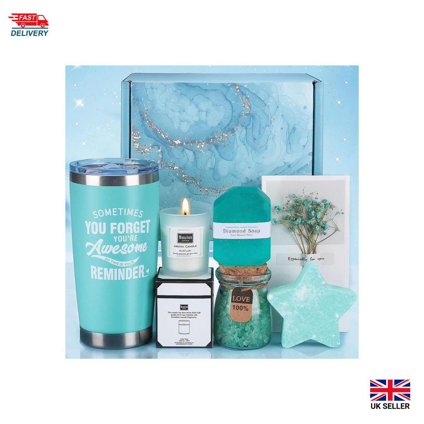 Birthday Pamper Gift for Women – Unique Self-Care Relaxation Spa Bath Set for Her, Wellness & Stress Relief Pamper Hamper