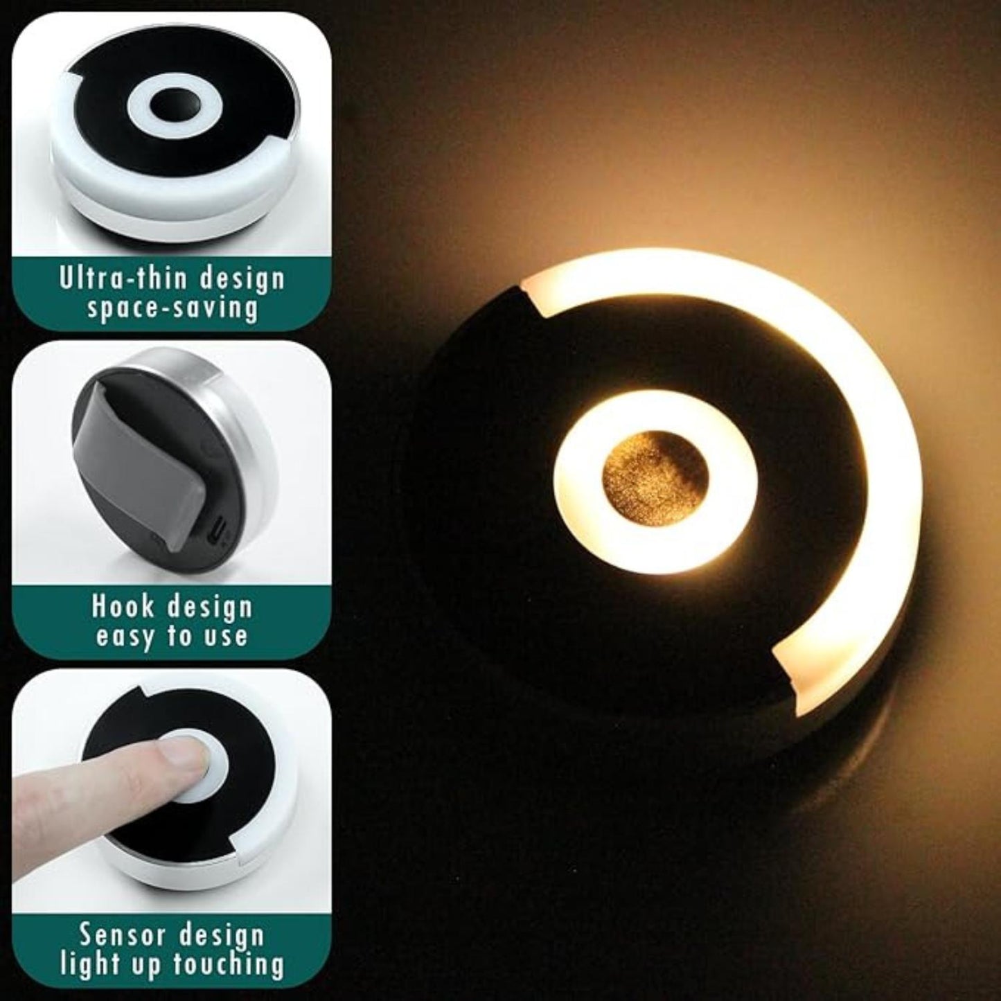 Mini LED Touch Bag Light | Rechargeable Purse Backpacks & Totes Light  | Automatic Touch Light Inside Bag | Portable Interior Light for Women’s Handbag for Night Use | Smart Wireless Light for Travel, Purse, Long Battery Endurance upto 120 Hours