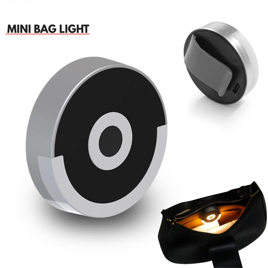 Mini LED Touch Bag Light | Rechargeable Purse Backpacks & Totes Light  | Automatic Touch Light Inside Bag | Portable Interior Light for Women’s Handbag for Night Use | Smart Wireless Light for Travel, Purse, Long Battery Endurance upto 120 Hours