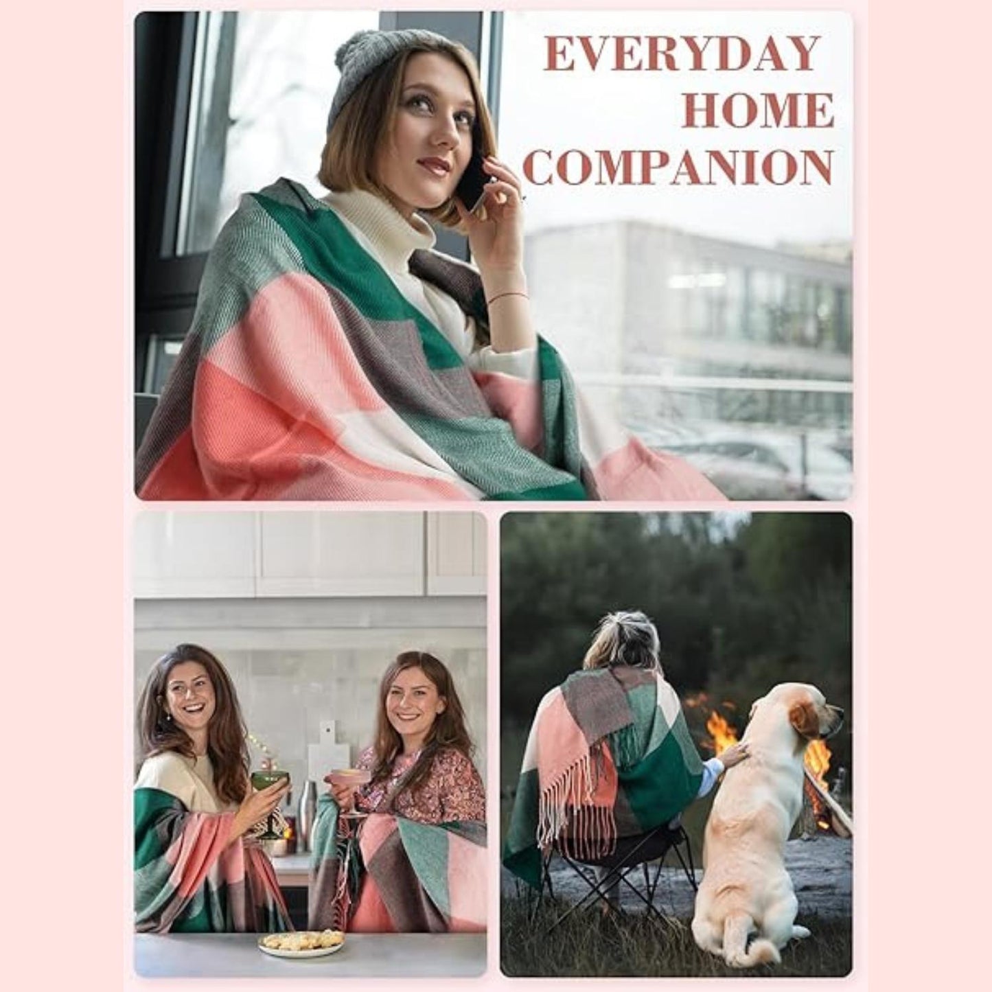 Soft Winter Tartan Scarf for Ladies, Seasonal Fashion Gift Idea