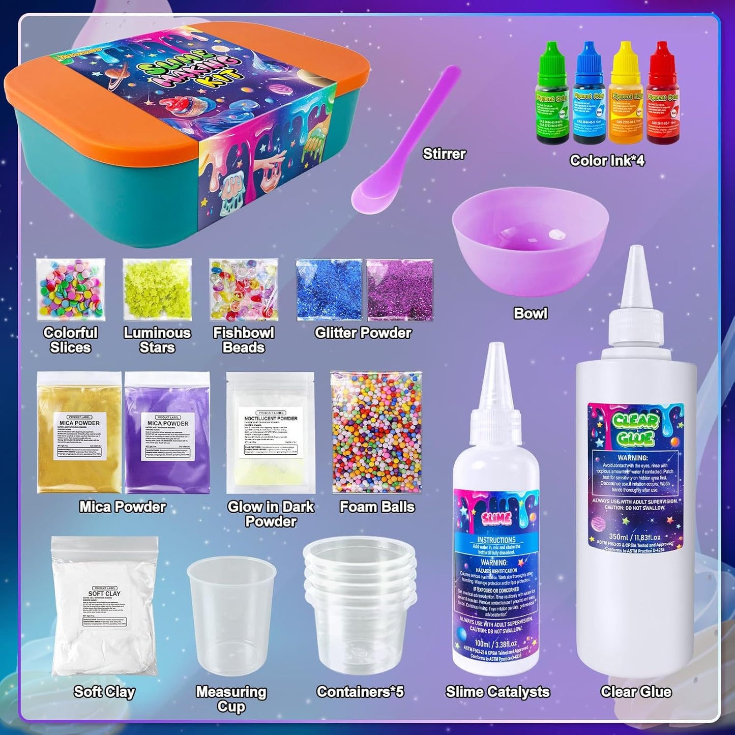 DIY Galaxy Slime Making Kit for Kids