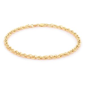 9ct Yellow Gold Diamond Cut Bracelet